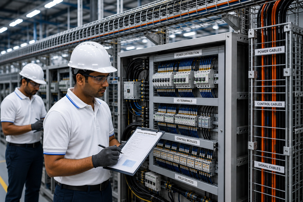 “Professional cable management solutions and organised wiring harness systems in OEM manufacturing.”